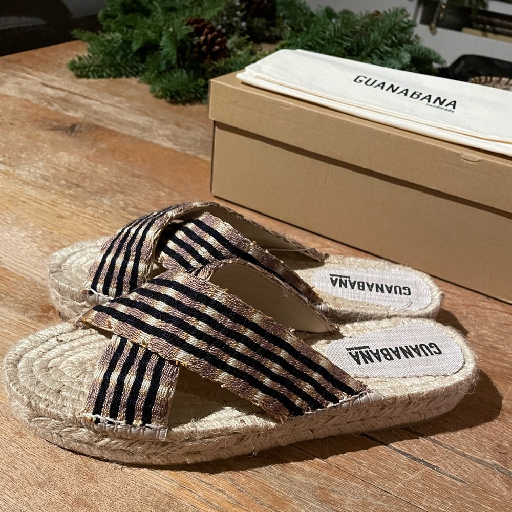 Guanabana Cross-Over Espadrilles size EU 39/ US 8 purple/multi-color NWT